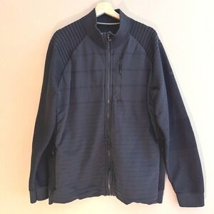 Smartwool Mens XXL Black Hybrid Full Zip Quilted Knit HIking Active Jacket